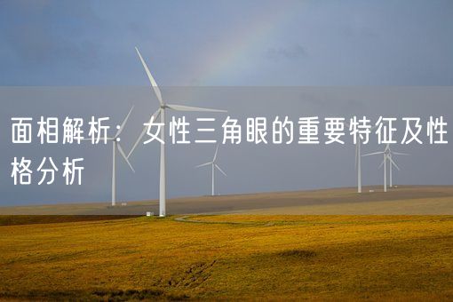 面相解析:女性三角眼的重要特征及性格分析(图1) 面相解析:女性三角眼的重要特征及性格分析(图1)
