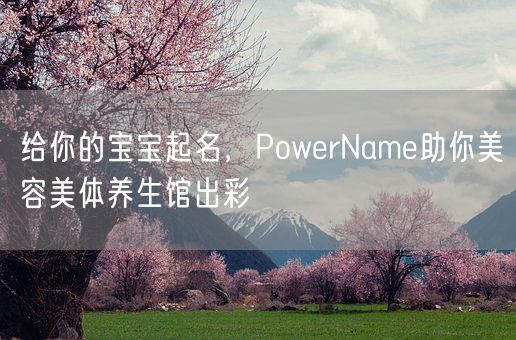 给你的宝宝起名，PowerName助你美容美体养生馆出彩(图1)