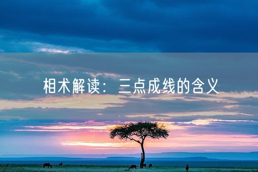 相术解读:三点成线的含义(图1) 相术解读:三点成线的含义(图1)