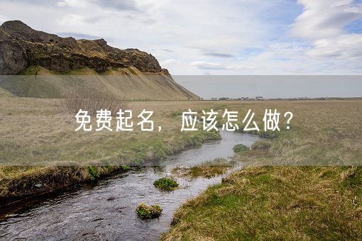 免费起名，应该怎么做？(图1)