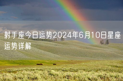 射手座今日运势2024年6月10日星座运势详解(图1)