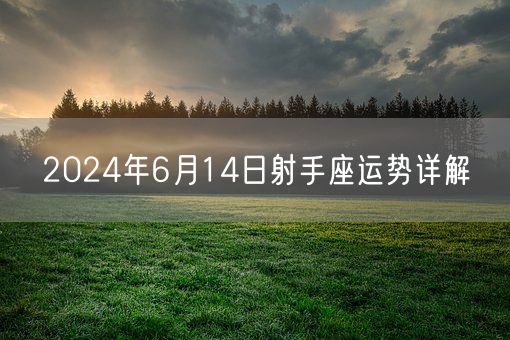 2024年6月14日射手座运势详解(图1) 2024年6月14日射手座运势详解(图1)