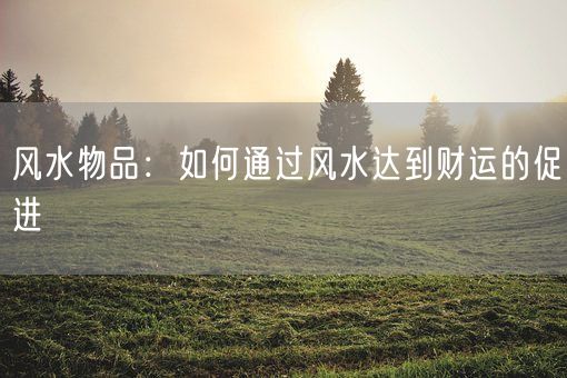 风水物品：如何通过风水达到财运的促进(图1)