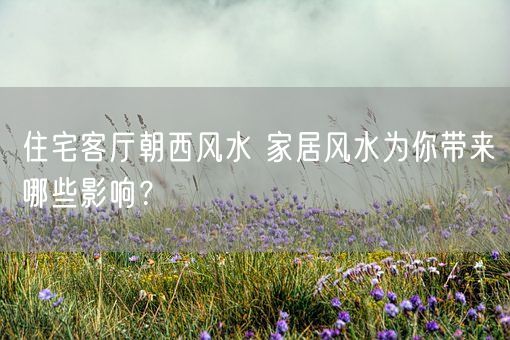 住宅客厅朝西风水 家居风水为你带来哪些影响？(图1)