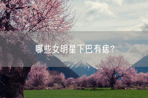 哪些女明星下巴有痣？(图1)