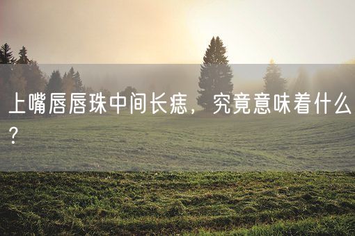 上嘴唇唇珠中间长痣,究竟意味着什么?(图1) 上嘴唇唇珠中间长痣,究竟意味着什么?(图1)