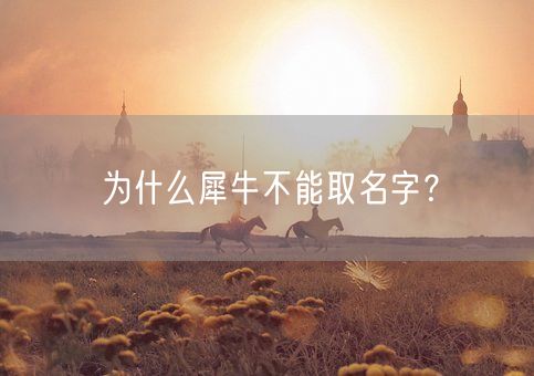 为什么犀牛不能取名字？(图1)