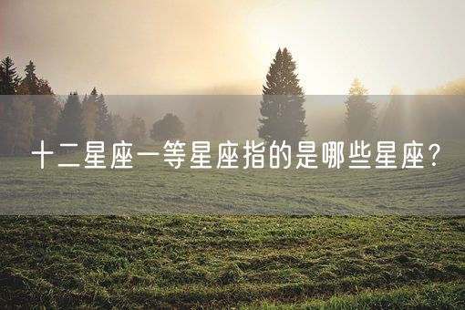 十二星座一等星座指的是哪些星座?(图1) 十二星座一等星座指的是哪些星座?(图1)