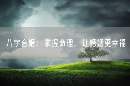 八字合婚：掌握命理，让婚姻更幸福(图1)