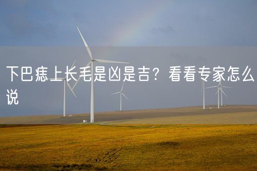 下巴痣上长毛是凶是吉？看看专家怎么说(图1)