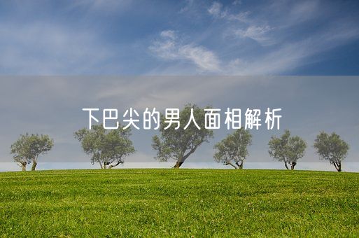 下巴尖的男人面相解析(图1) 下巴尖的男人面相解析(图1)
