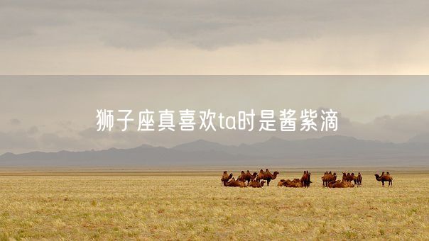 狮子座真喜欢ta时是酱紫滴(图1)