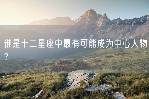 谁是十二星座中最有可能成为中心人物?(图1) 谁是十二星座中最有可能成为中心人物?(图1)