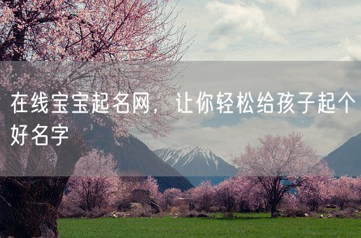 在线宝宝起名网，让你轻松给孩子起个好名字(图1)