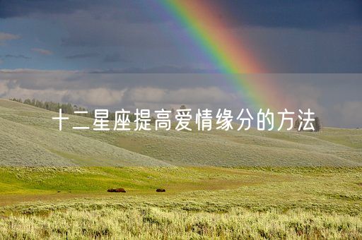 十二星座提高爱情缘分的方法(图1) 十二星座提高爱情缘分的方法(图1)