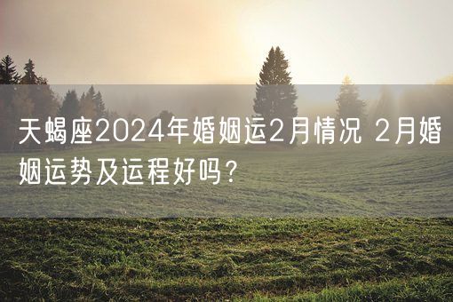 天蝎座2024年婚姻运2月情况 2月婚姻运势及运程好吗？(图1)