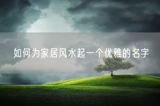 如何为家居风水起一个优雅的名字(图1)