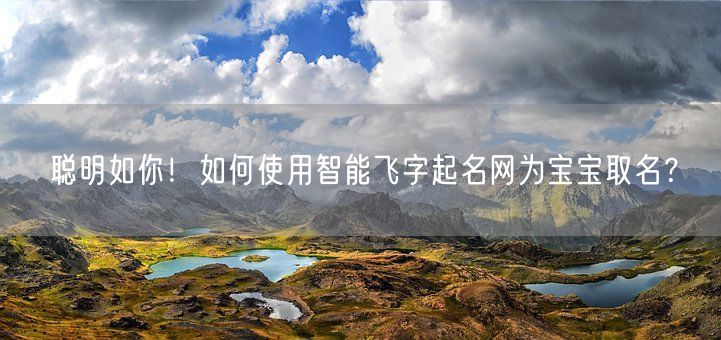 聪明如你！如何使用智能飞字起名网为宝宝取名？(图1)