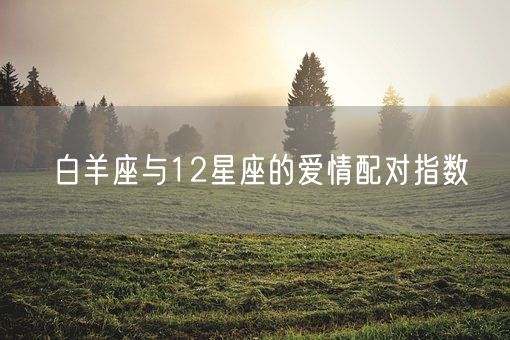 白羊座与12星座的爱情配对指数(图1)