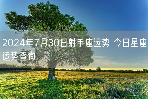2024年7月30日射手座运势 今日星座运势查询(图1)