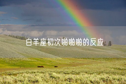 白羊座初次啪啪啪的反应(图1)