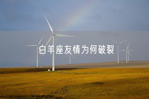 白羊座友情为何破裂(图1)