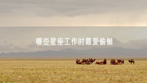 哪些星座工作时最爱偷懒(图1)