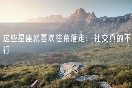 这些星座就喜欢往角落走！社交真的不行(图1)