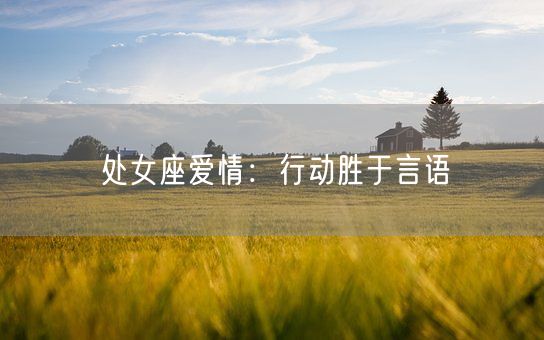 处女座爱情：行动胜于言语(图1)