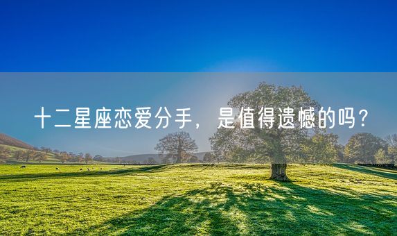 十二星座恋爱分手，是值得遗憾的吗？(图1)