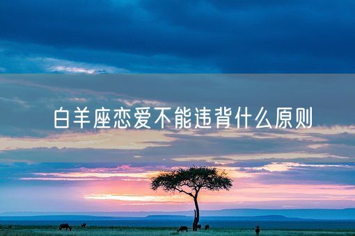 白羊座恋爱不能违背什么原则(图1)
