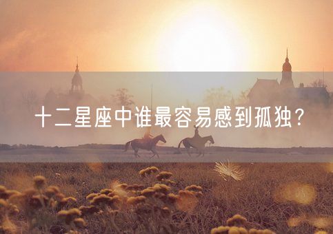 十二星座中谁最容易感到孤独？(图1)
