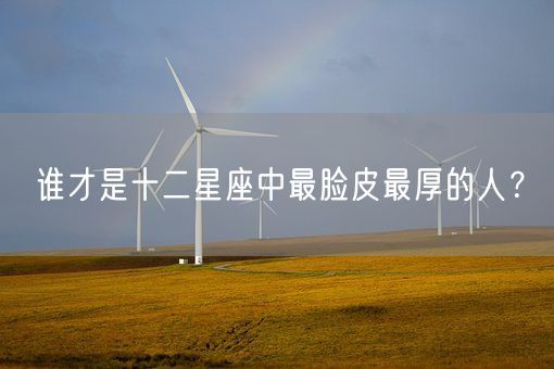 谁才是十二星座中最脸皮最厚的人？(图1)