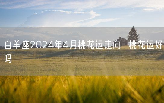 白羊座2024年4月桃花运走向  桃花运好吗(图1)