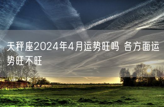 天秤座2024年4月运势旺吗 各方面运势旺不旺(图1)