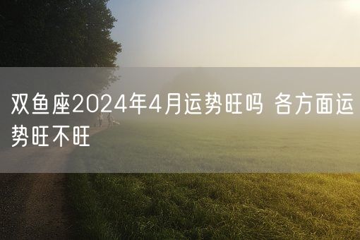 双鱼座2024年4月运势旺吗 各方面运势旺不旺(图1)