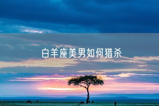 白羊座美男如何猎杀(图1)
