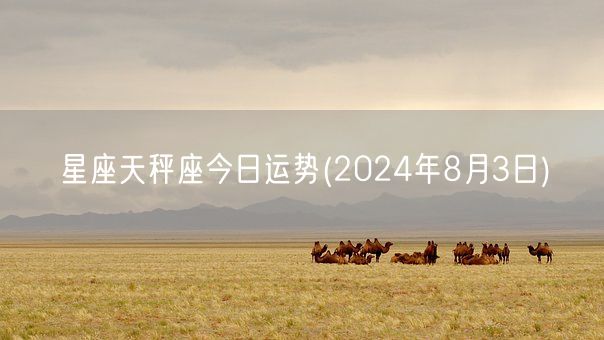 星座天秤座今日运势(2024年8月3日) (图1)