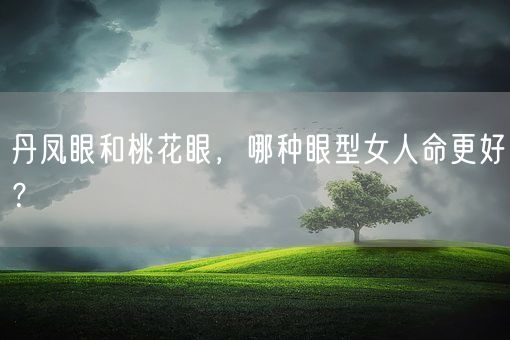 丹凤眼和桃花眼，哪种眼型女人命更好？(图1)