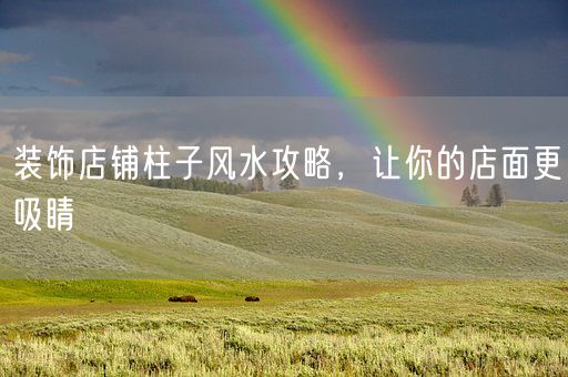 装饰店铺柱子风水攻略，让你的店面更吸睛(图1)
