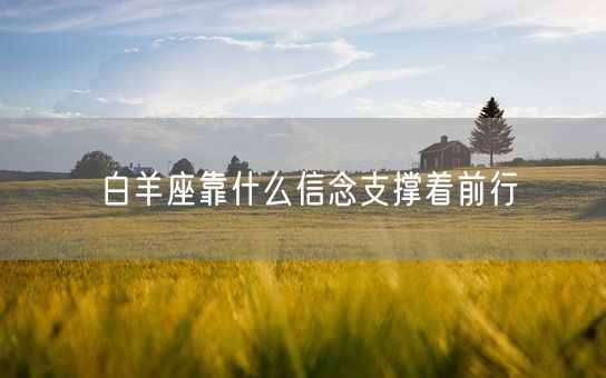 白羊座靠什么信念支撑着前行(图1)