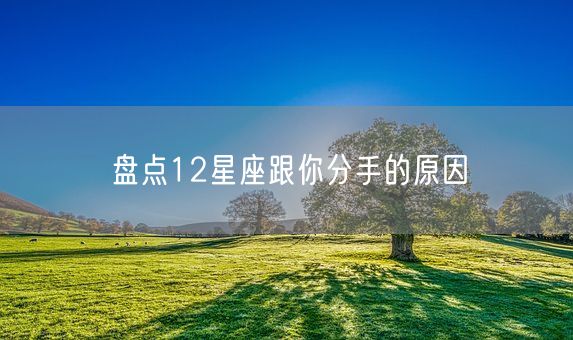 盘点12星座跟你分手的原因(图1)