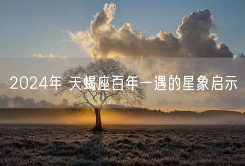2024年 天蝎座百年一遇的星象启示(图1)