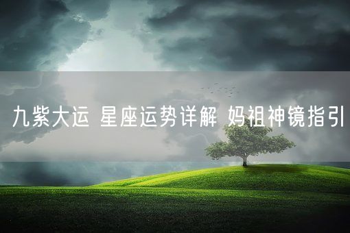 九紫大运 星座运势详解 妈祖神镜指引(图1)