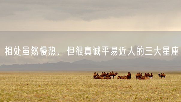相处虽然慢热，但很真诚平易近人的三大星座(图1)