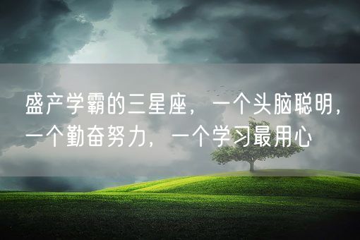 盛产学霸的三星座，一个头脑聪明，一个勤奋努力，一个学习最用心(图1)