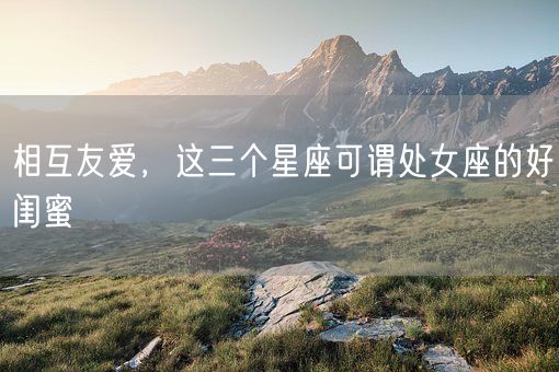 相互友爱，这三个星座可谓处女座的好闺蜜(图1)