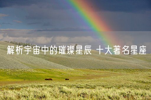 解析宇宙中的璀璨星辰 十大著名星座(图1)