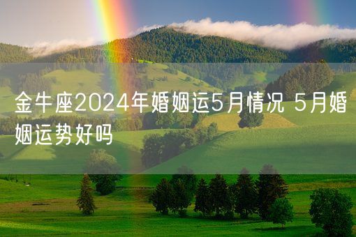 金牛座2024年婚姻运5月情况 5月婚姻运势好吗(图1)