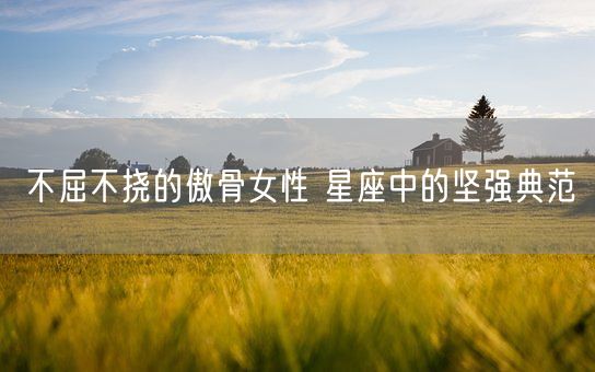 不屈不挠的傲骨女性 星座中的坚强典范(图1)